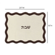 Chocolate on Cream Organic Cotton / Linen Wavy Challah Cover