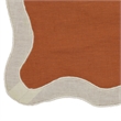 Cream on Rust Organic Cotton / Linen Wavy Challah Cover