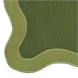 Olive on Green Organic Cotton / Linen Wavy Challah Cover