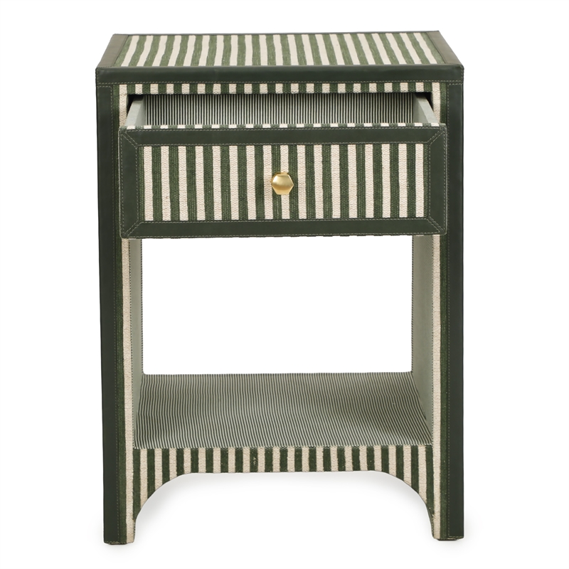 Kora Green Cotton Jute Nightstand
