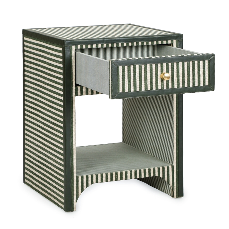 Kora Green Cotton Jute Nightstand