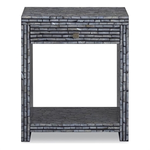 Cassis Mother of Pearl Black Nightstand