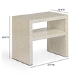 Derry Cream Capiz Shell Nightstand