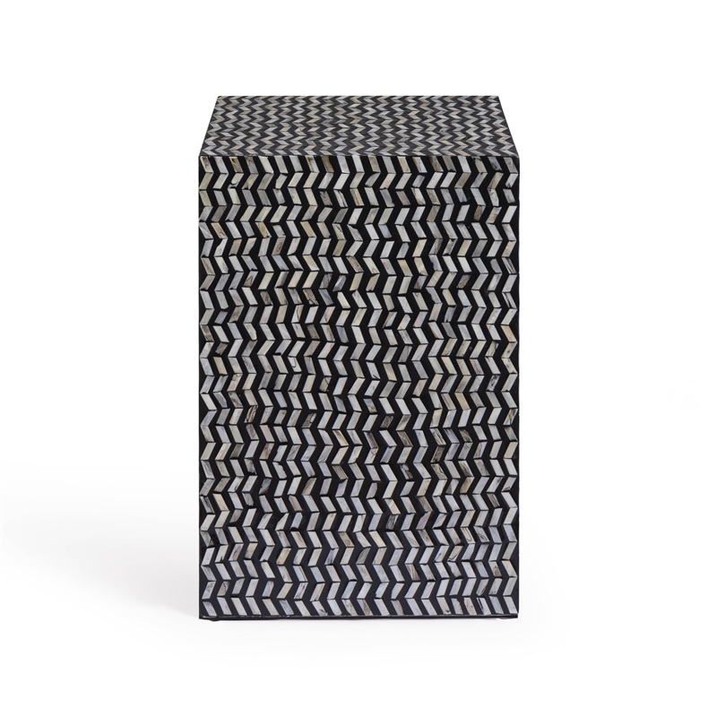 Derry Black Mother of Pearl Nightstand
