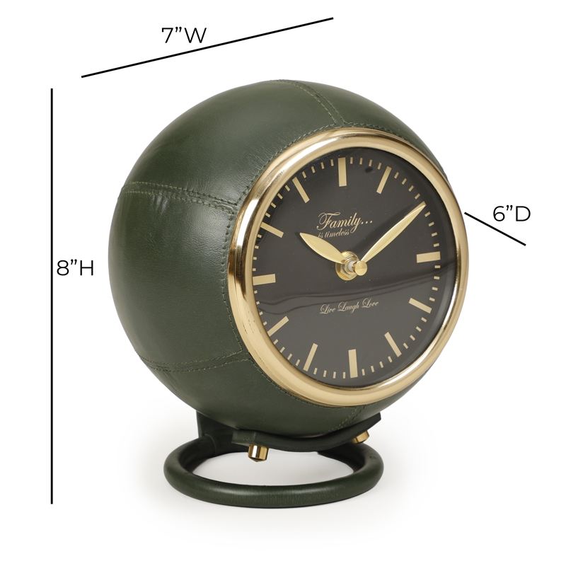 Draper Dark Green Designer Standing Accent Clock