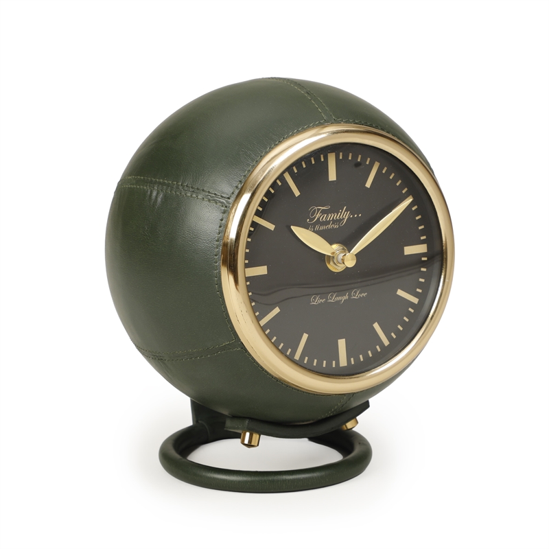 Draper Dark Green Designer Standing Accent Clock