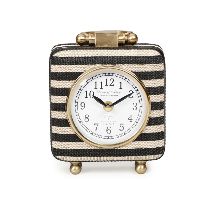 Mona Black Striped Contract-Grade Standing Accent Clock