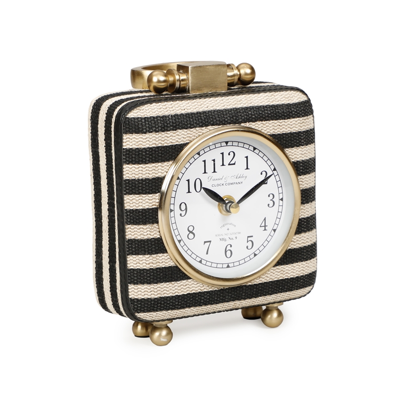Mona Black Striped Contract-Grade Standing Accent Clock