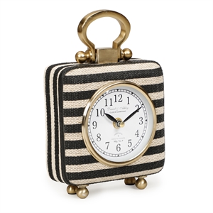 Mona Black Striped Contract-Grade Standing Accent Clock