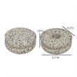 Gabby Stacking Candle Holder in Speckled Cream - Set of 2