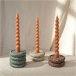 Gabby Stacking Candle Holder in Speckled Green - Set of 2