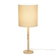 Lamia Natural Burl and Raffia Designer Table Lamp