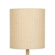 Lamia Natural Burl and Raffia Designer Table Lamp
