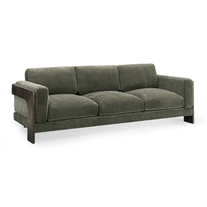 Elyn Olive Green Upcycled Chenille Sofa