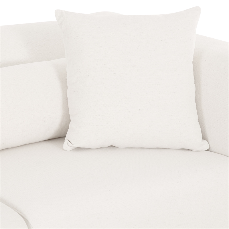 Tarra 4-Pc Cream Chenille Modular U-Sectional