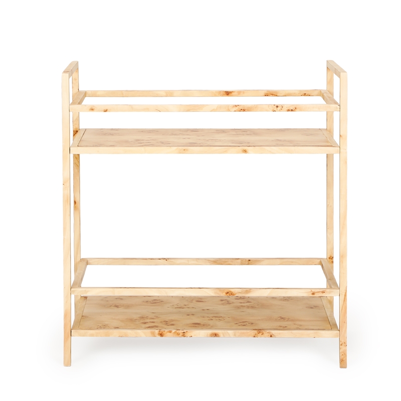 Destin Natural Burl Designer Bar Cart