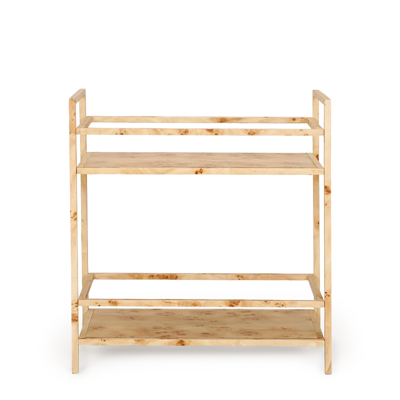 Destin Natural Burl Designer Bar Cart