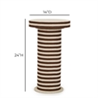 Lyra Natural Striped Cotton Jute Contract-Grade Side Table