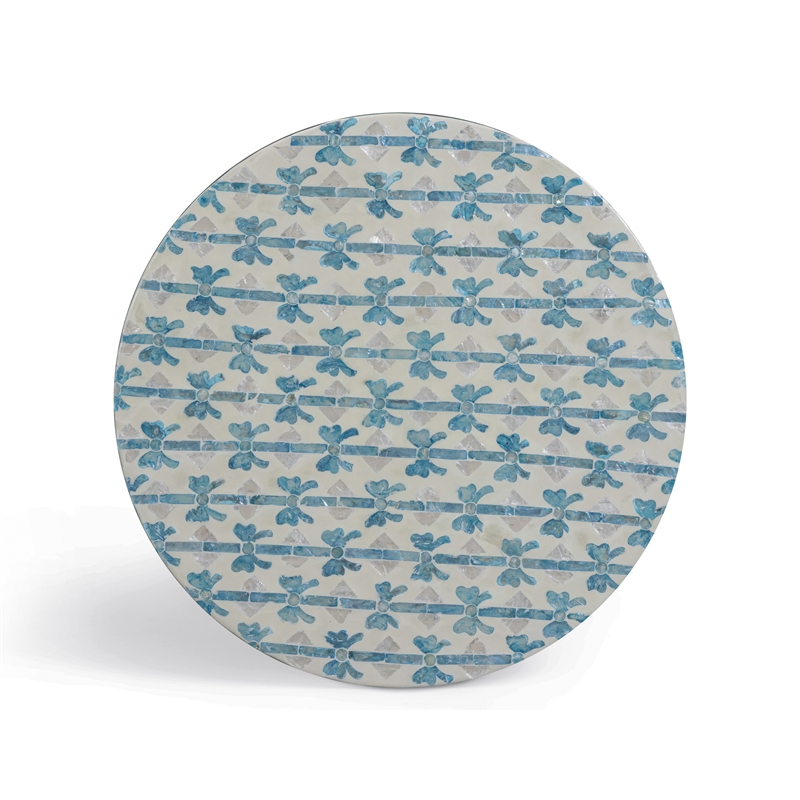 Lady Blue Ribbon Capiz Shell Side Table