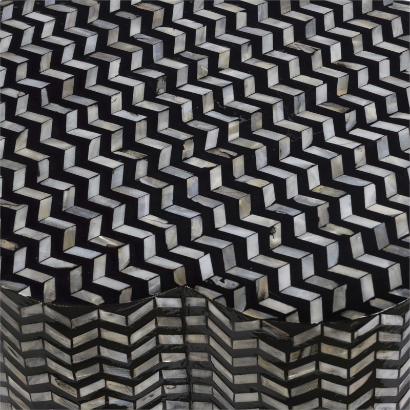 Truffle Mother of Pearl Shell Side Table