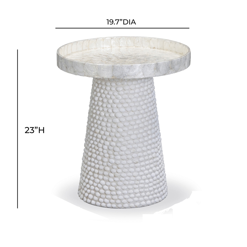 Coast Pearl Seashell Side Table