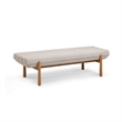 Julianna Cream Textured Fabric Bench