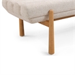 Julianna Cream Textured Fabric Bench