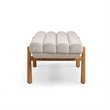 Julianna Cream Textured Fabric Bench