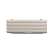 Julianna Cream Textured Fabric Bench