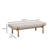 Julianna Cream Textured Fabric Bench