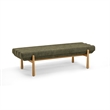 Julianna Green Textured Fabric Bench