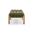 Julianna Green Textured Fabric Bench