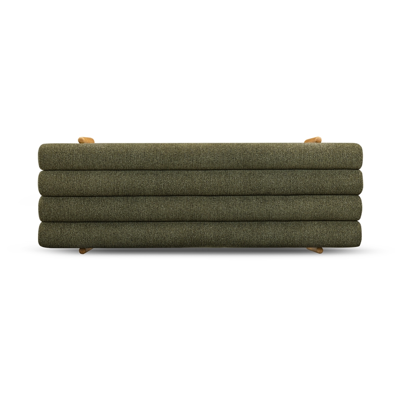 Julianna Green Textured Fabric Bench