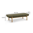 Julianna Green Textured Fabric Bench
