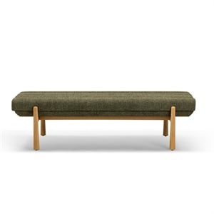 Julianna Green Textured Fabric Bench