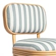 Dorine Mint Green Striped Dining Chair
