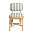 Dorine Mint Green Striped Dining Chair