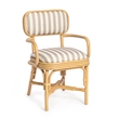 Dorine Khaki Striped Arm Chair