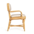 Dorine Khaki Striped Arm Chair