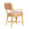 Dorine Cherry Striped Arm Chair