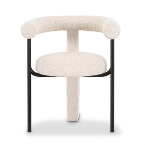 Synn Cream Performance Boucle Dining Chair