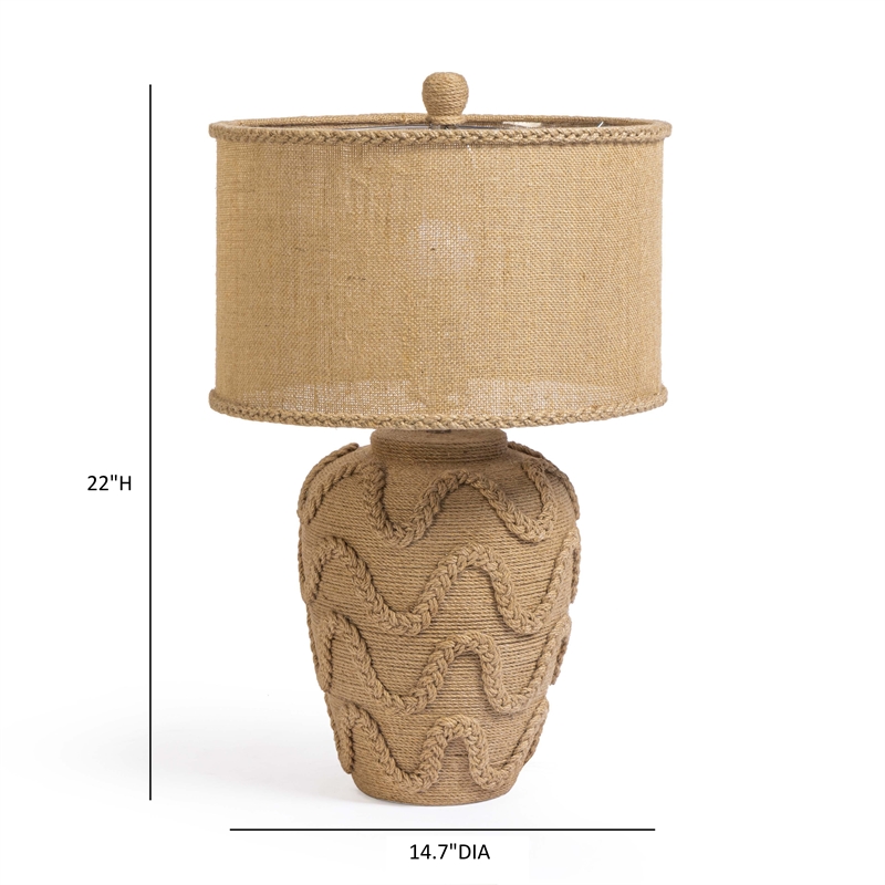 Baha Natural Bamboo Jute Table Lamp