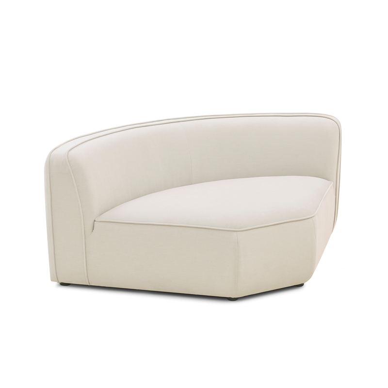 Travie Sand Upcycled Linen Wedge Corner Chair