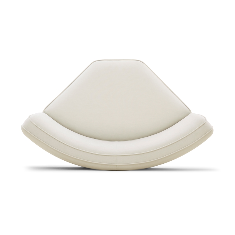 Travie Sand Upcycled Linen Wedge Corner Chair