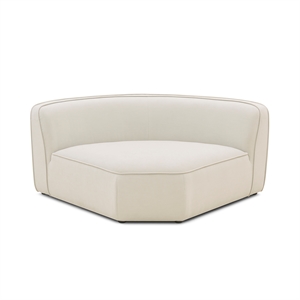 Travie Sand Upcycled Linen Wedge Corner Chair