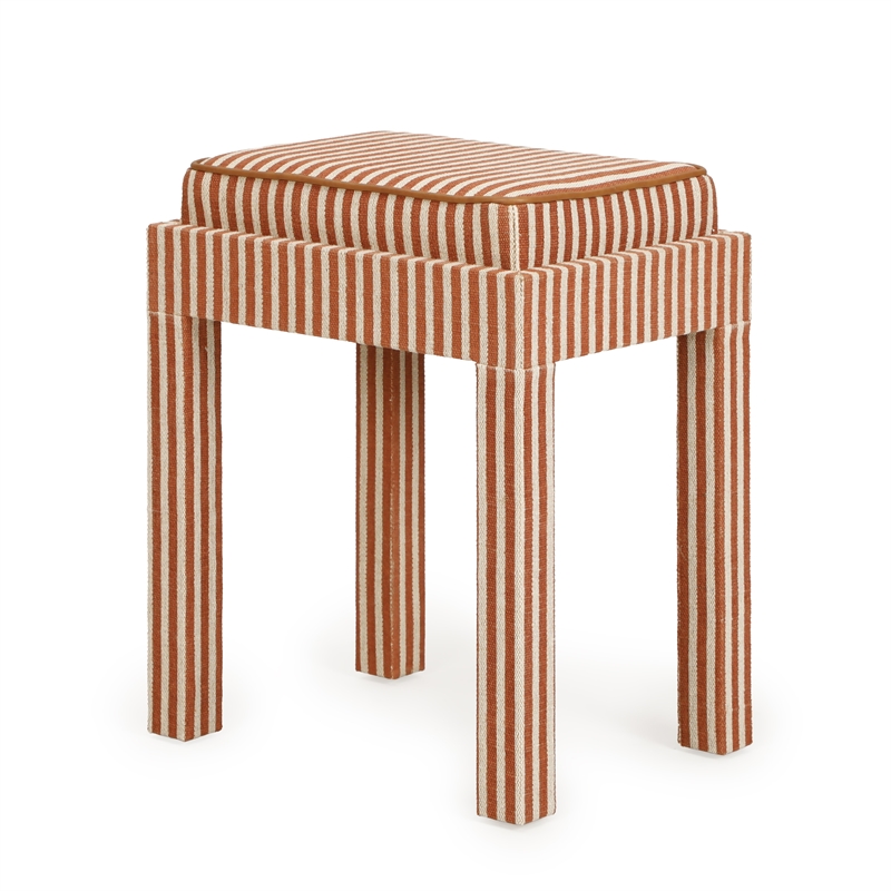 Kora Terracotta Cotton Jute Stool