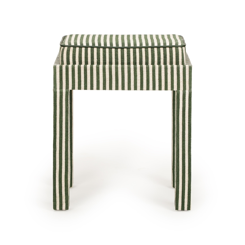 Kora Green Cotton Jute Stool