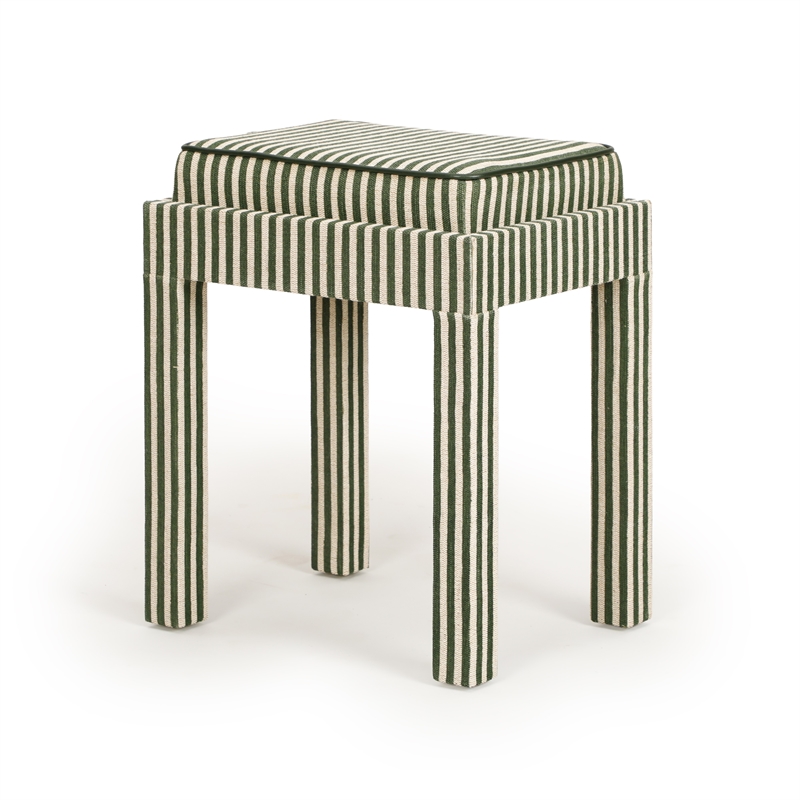 Kora Green Cotton Jute Stool