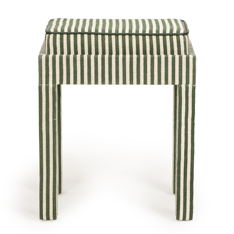 Kora Green Cotton Jute Stool