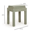 Kora Green Cotton Jute Stool